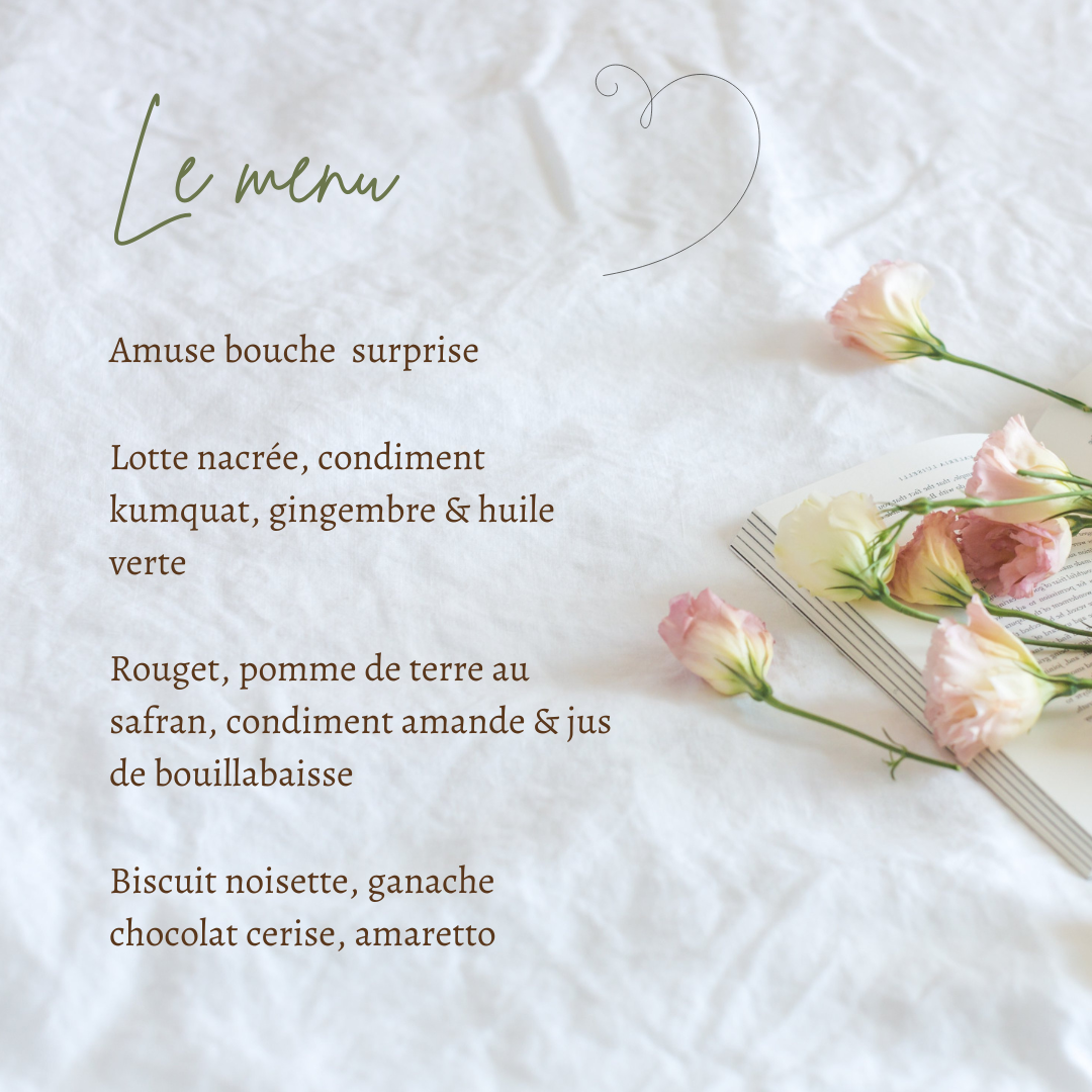 Saint-Valentin 2024-menu